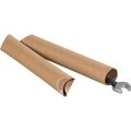 The Packaging Wholesalers Crimped End Mailing Tubes, 1-1/2" Dia. x 9"L, 0.06" Thick, Kraft, 70/Pack S1509K
